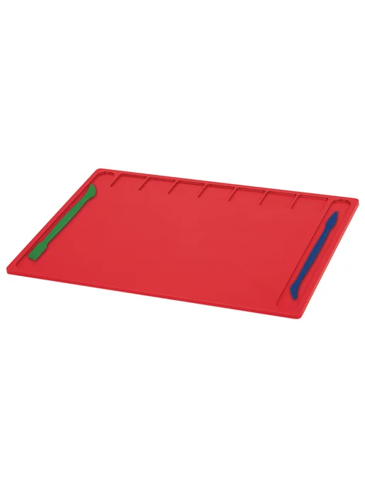 BRAUBERG KIDS 2 шт. Доска для лепки А4, 280х200 мм, красная, 7 отделений, 280x200 мм, 2 шт, фото 3