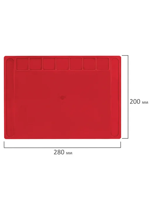 BRAUBERG KIDS 2 шт. Доска для лепки А4, 280х200 мм, красная, 7 отделений, 280x200 мм, 2 шт, фото 7