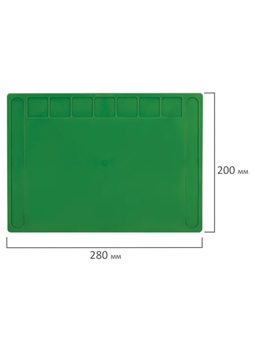 BRAUBERG KIDS 2 шт. Доска для лепки А4, 280х200 мм, зеленая, 7 отделений, 280x200 мм, 2 шт, фото 7
