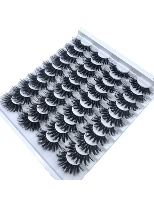 hbzgtlad 20 пар 3D накладных ресниц, Цвет 20Pairs-H11, черный, фото 5