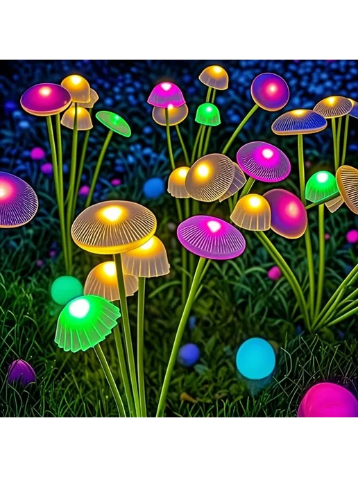 GCTECHING Солнечные грибные светильники Warm Light, 2 шт, 2 шт, фото 2