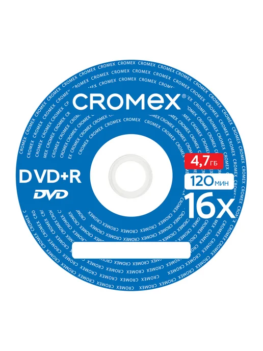 CROMEX Диск DVD+R, 4,7 Gb, 16x, Slim Case, 1 шт, 4,7 ГБ, 1 шт, фото 3