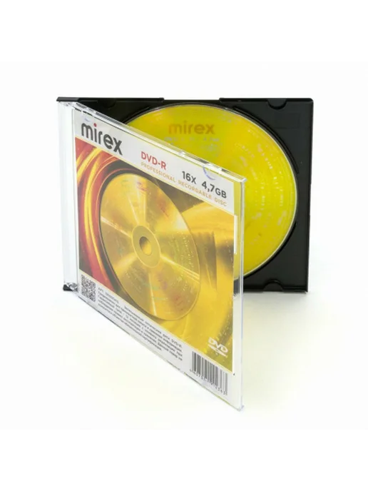 Mirex Диск DVD-R, 4,7 ГБ, 16x, Slim Case, 1 штука, 4,7 ГБ, фото 4