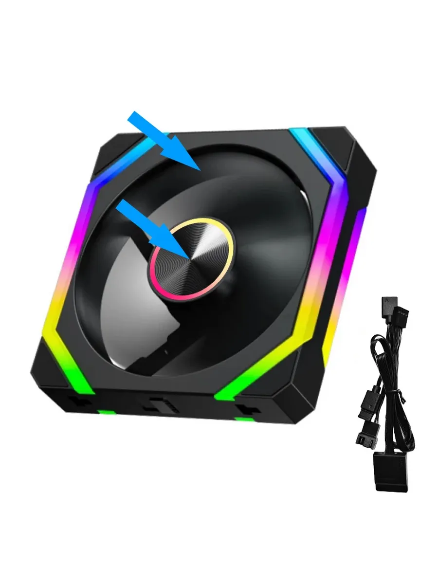 Корпусные вентиляторы JUMPEAK HS120 Halo ARGB Черный, 1 Blac