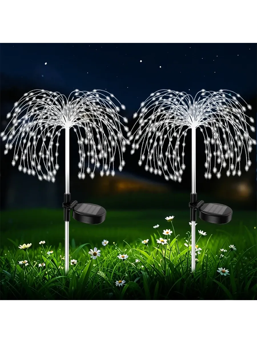 Солнечные светильники для сада 200 LED, белый свет