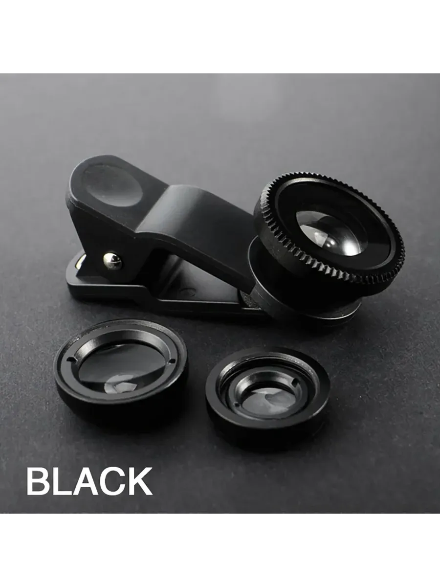 Объектив для телефона 3-в-1, Black