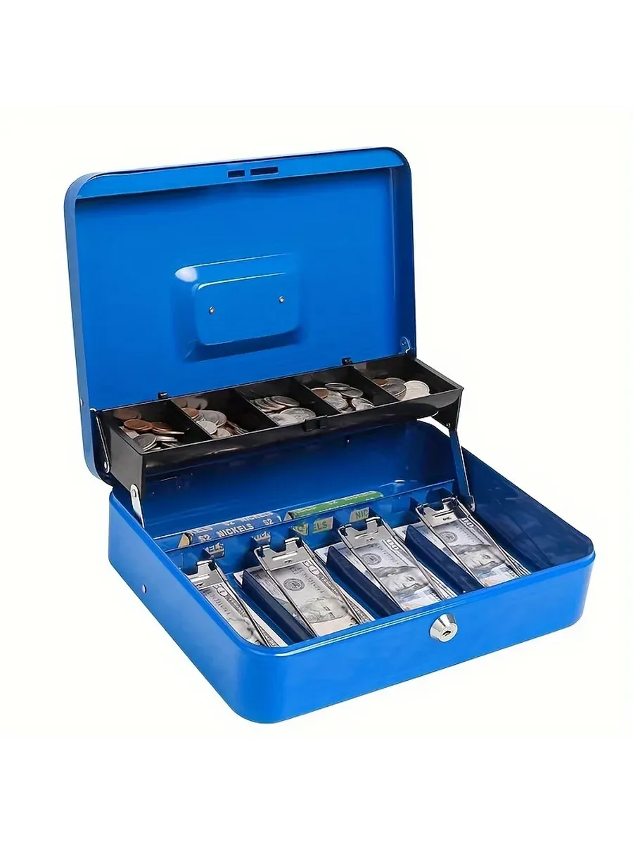 Портативный металлический кассовый аппарат Samyersafe Blue