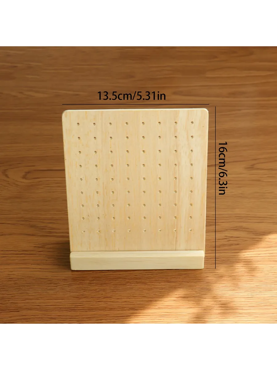 Деревянная подставка для сережек Бежевый, Beige