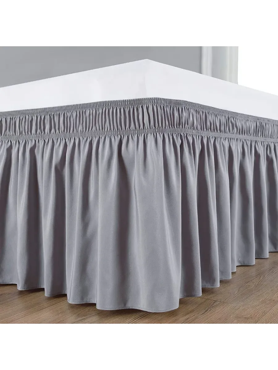 Однотонная шелковая подзор для кровати Queen size Full 137x1