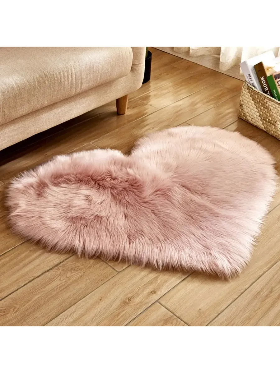 Пушистый ковер 30х40 см Розовый, light pink