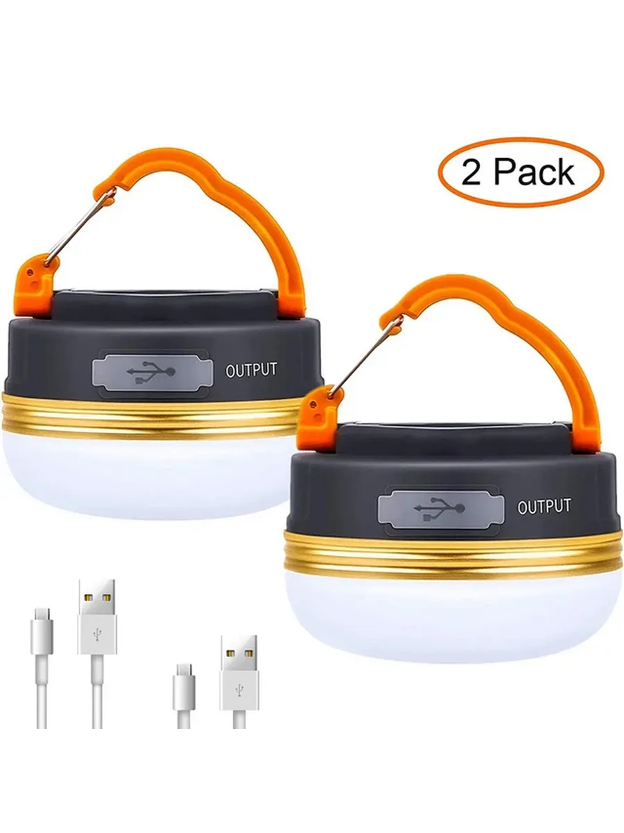KDULIT Портативный светодиодный фонарь для кемпинга 2PCS