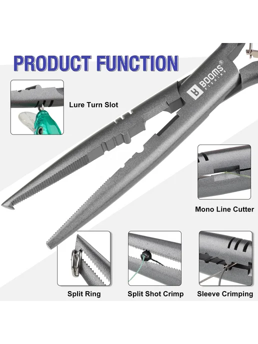 Booms Fishing Рыболовные плоскогубцы из углеродистой стали Booms, синий, фото 2