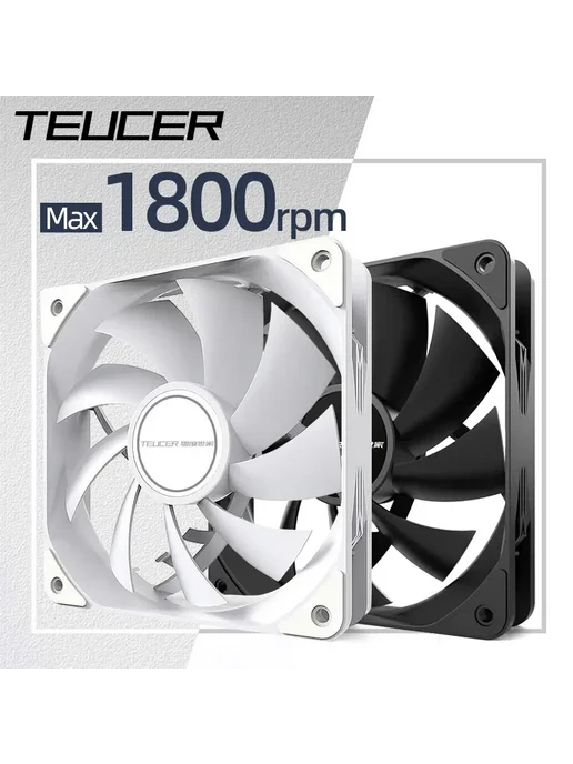 Teucer вентилятор AF-12025 4PCS Fan White AS Show NO RGB, вариант, фото 2