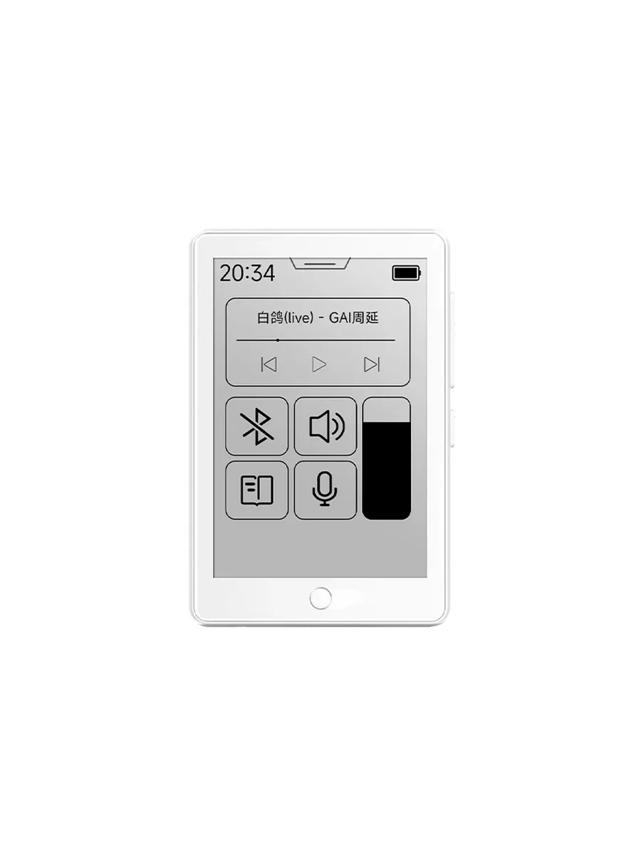 MP3-плеер 64 ГБ, белый, E-Ink экран
