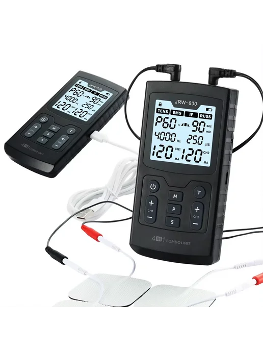 Нет бренда Электрический миостимулятор EMS IFT 4-в-1 JRW-600 WH, вариант, фото 3