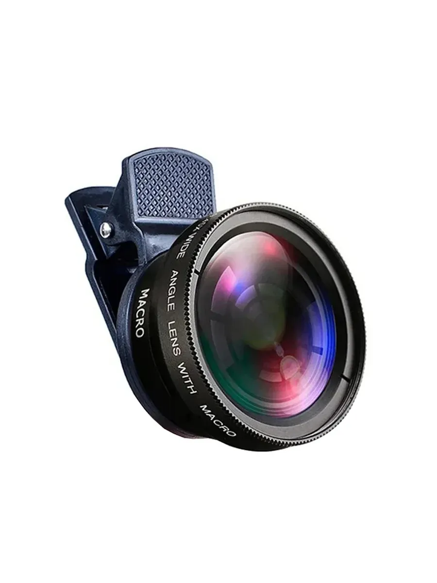 Объектив для телефона 2-в-1 Macro Fisheye Black1
