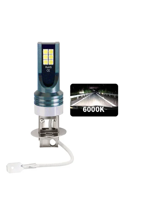 Нет бренда Автоматическая светодиодная лампа 12V H3 White 1PC, белый