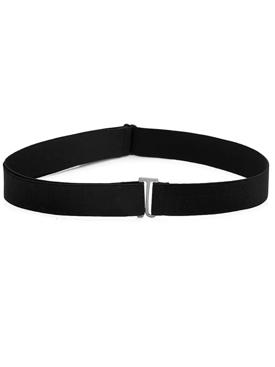 Эластичный ремень для джинсов New Waistband 3 см Черный, Bl