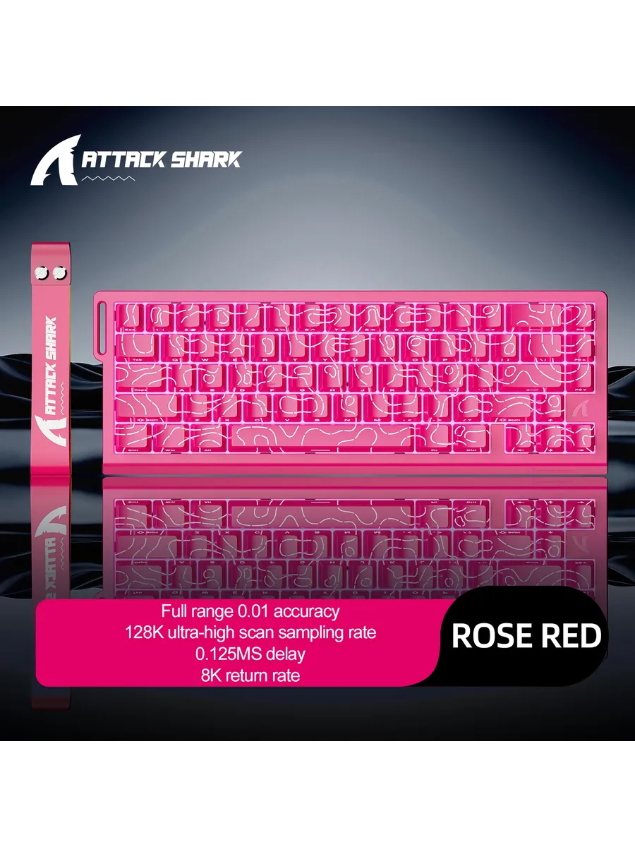Attack Shark X68HE Механическая игровая клавиатура Berry Red