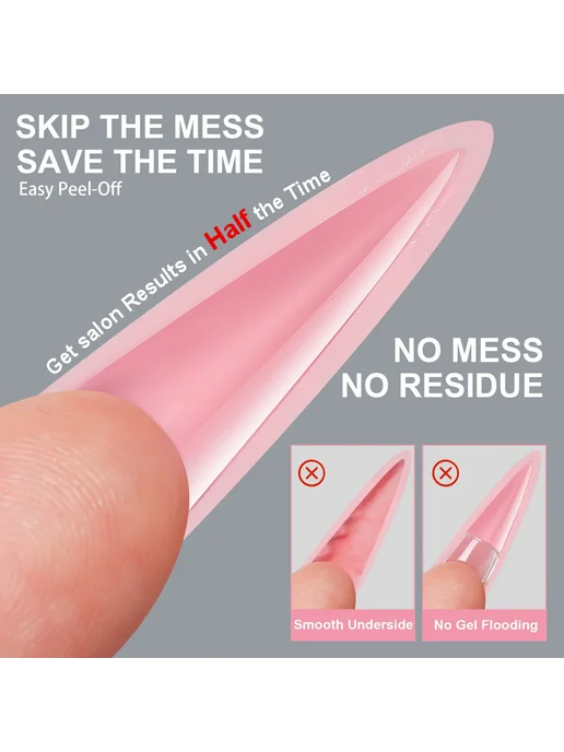 MagiBling Двойные формы для ногтей Sandwich Nail 256 шт. 280SWNF-03, 256 шт, фото 4