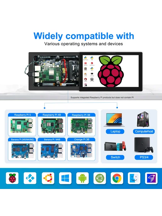Unew 8-дюймовый сенсорный монитор CX080PI-A 1280x800 для Ras, 1280x800, фото 4