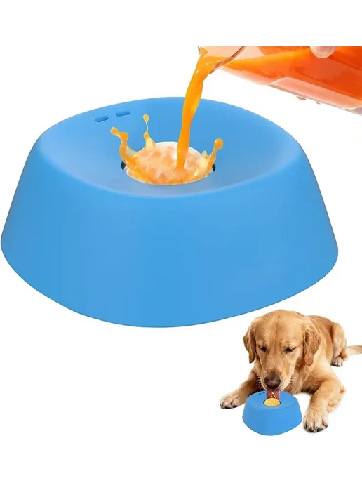 Медленная миска для собак из пластика Blue 1PC, синий