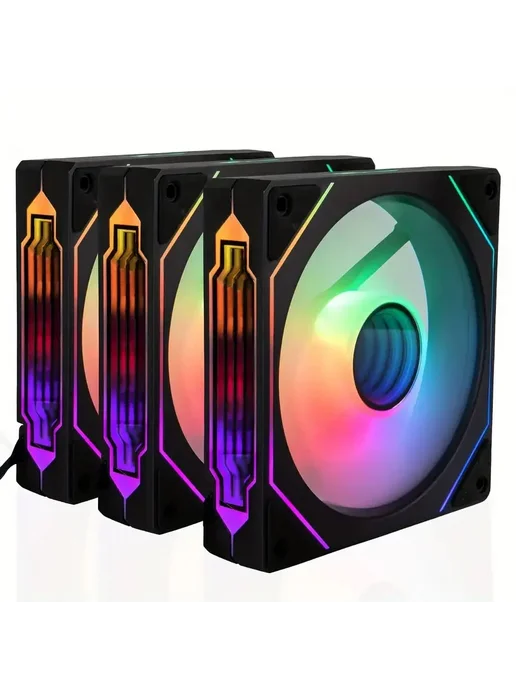 Нет бренда Вентилятор корпусный SilentEdge PRISM IV PRO 120 мм ARGB, че, вариант, фото 7