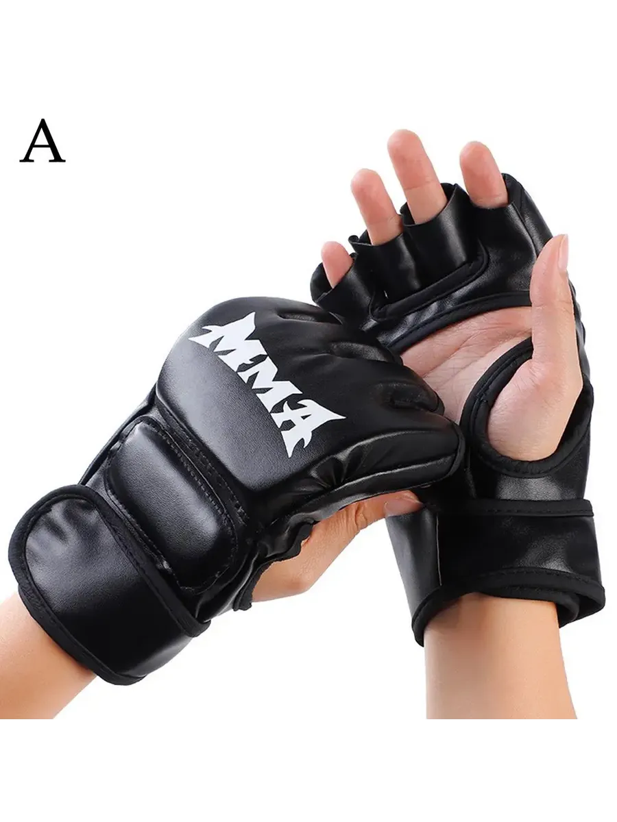 Перчатки MMA черные, 1 пара, для кикбоксинга и ММА