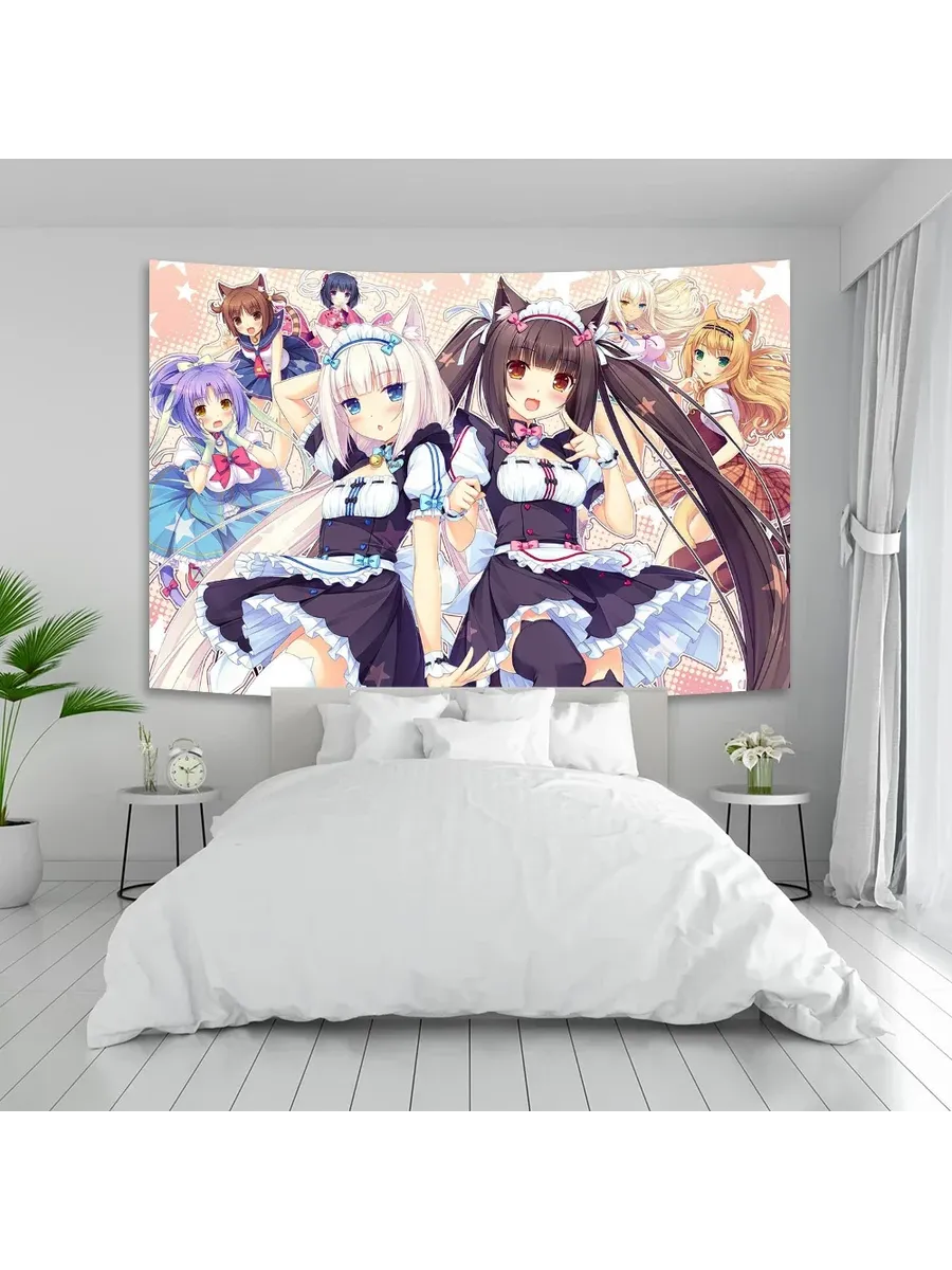 Аниме гобелен Nekopara 40x60см, розовый, GT7-1005-007