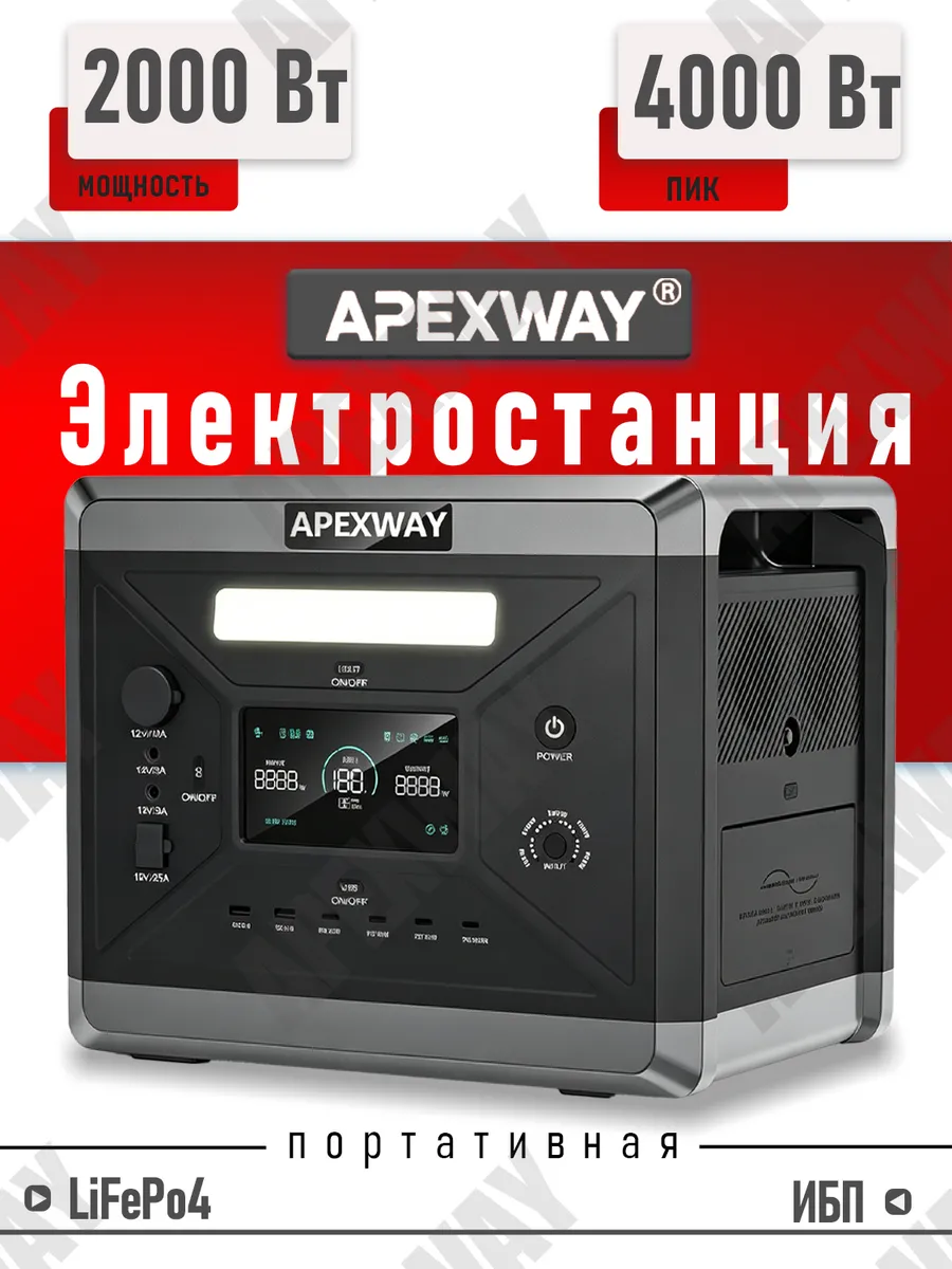 солнечная электростанция 220 в для кемпинга 2000 Вт