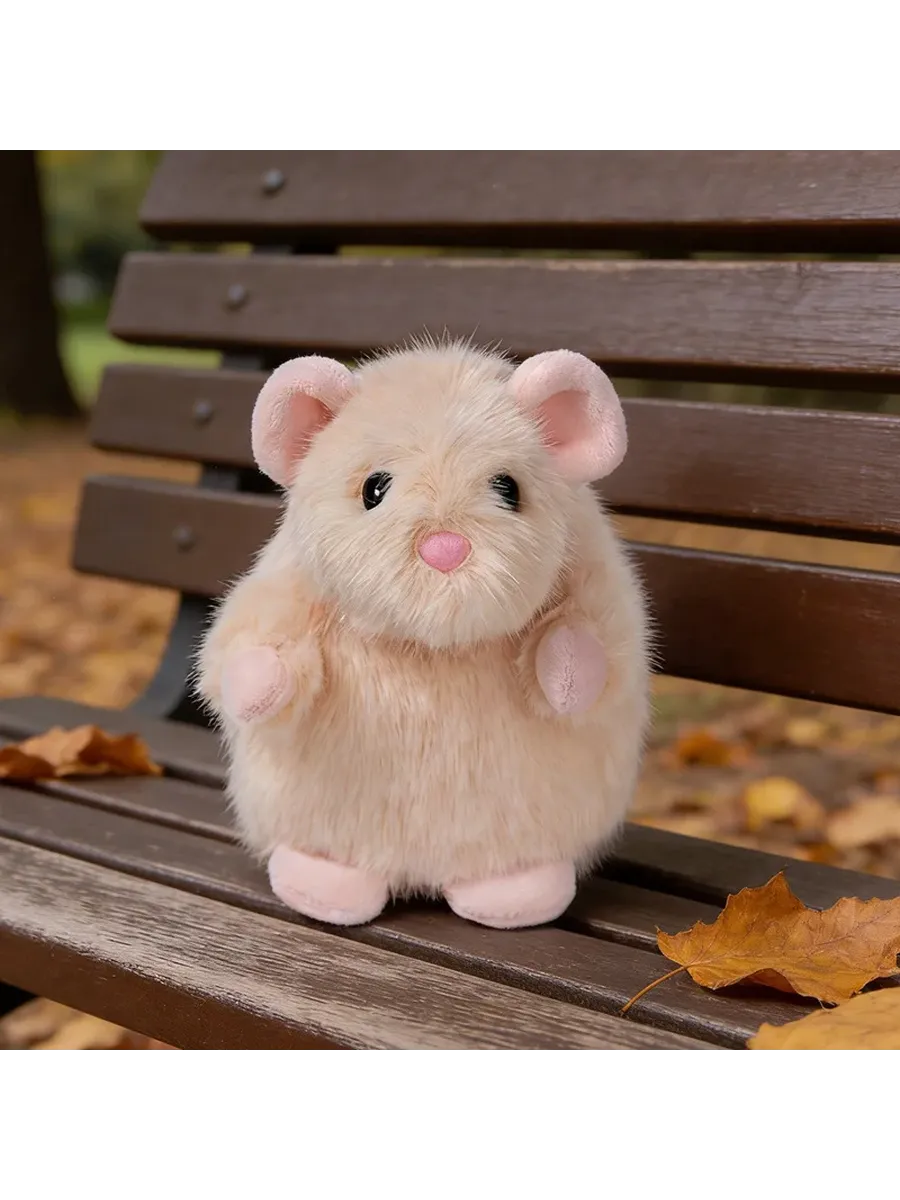 Мягкая игрушка крыса, коричневая, 14 см