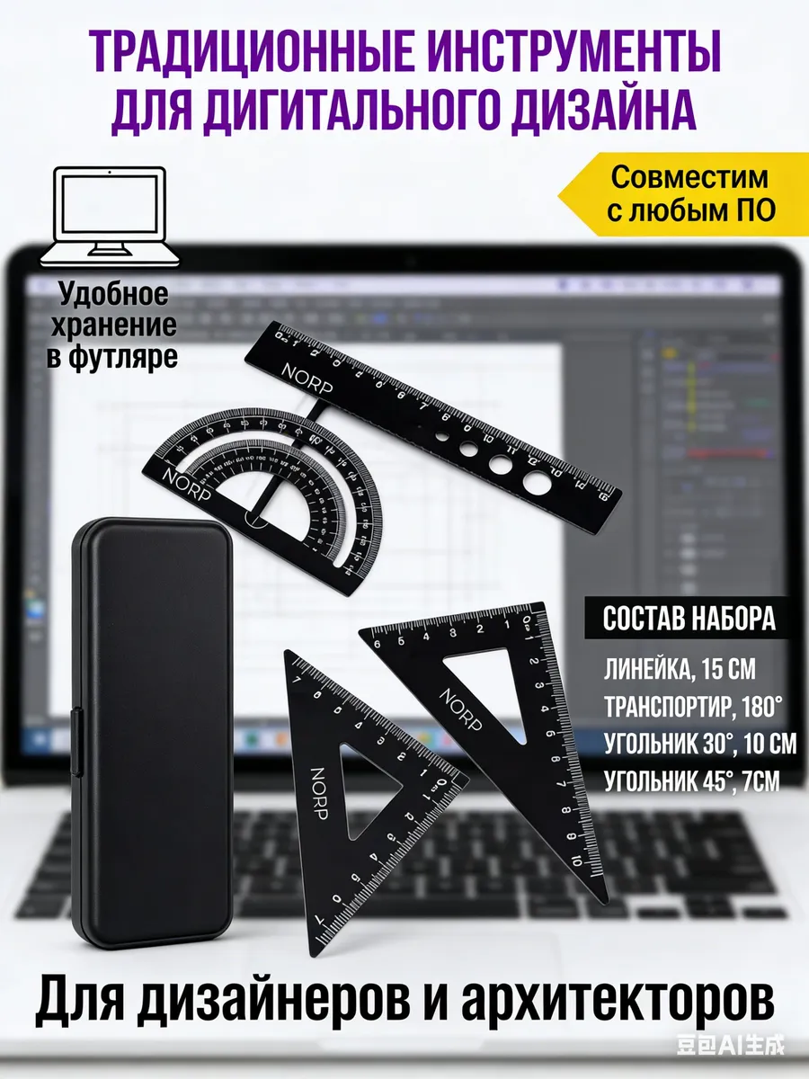 Металлические линейки для школы и офиса набор измерительных