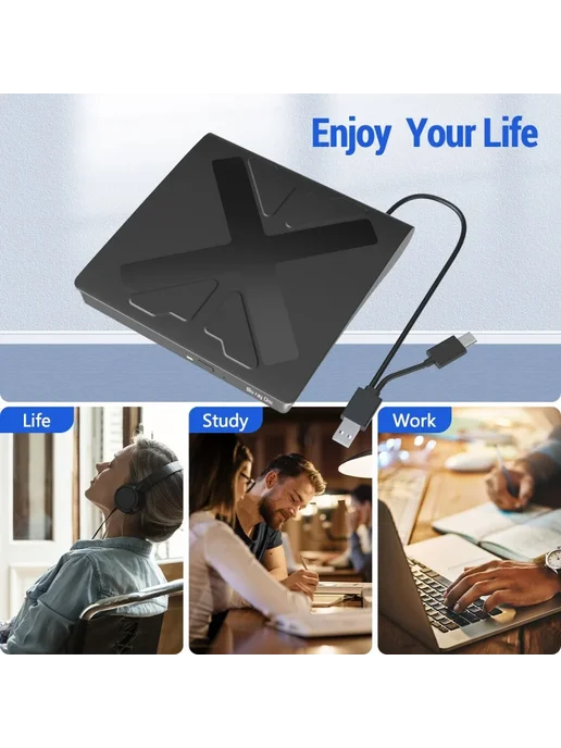 Hirucy Внешний оптический привод USB 3.0 2-в-1, вариант, фото 4