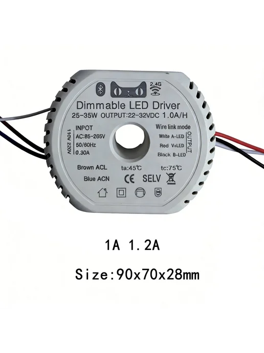 Круглый светодиодный драйвер AC220V to DC 22-32V 60W 80W 100, 60 Вт, 80 Вт, фото 3