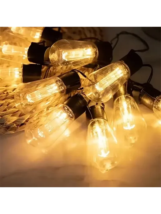 Нет бренда Солнечные гирлянды папайя Warm white 1PC 5M10LED, белый