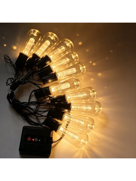 Нет бренда Солнечные гирлянды папайя Warm white 1PC 5M10LED, белый, фото 6