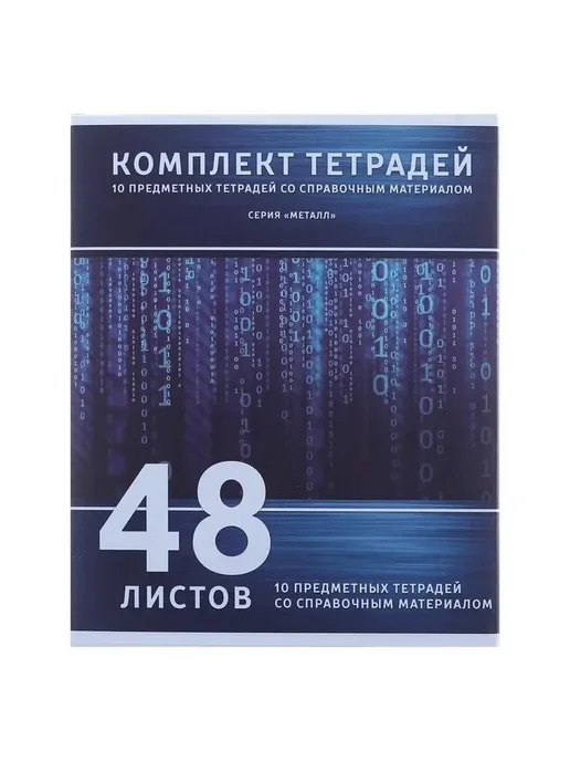 Набор школьных тетрадей «Сталь» 10 предметов, вариант, фото 5