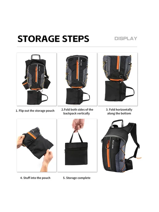West Biking Рюкзак полиэстер 10L Gray Bag Only, 10 л, фото 7