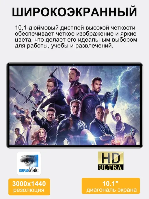 YFQTXLW Планшет 16+1024ГБ 10.1" Android 15 2SIM, подарки в комплекте, 1024 ГБ, фото 3