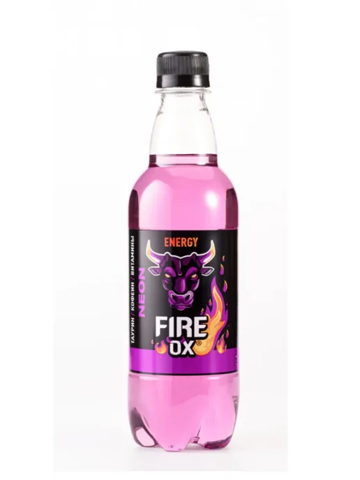 Fire Ox Энергетический напиток в бутылке бабл гам 15 шт по 0,5л, 15 шт, 500 мл, фото 2