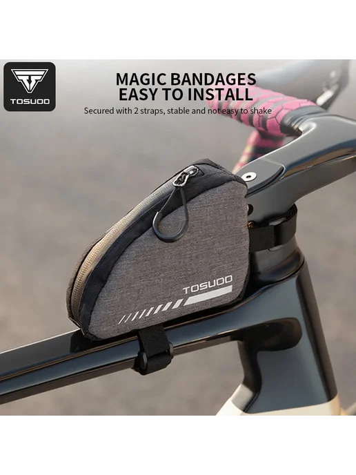 TOSUOD Велосумки Mini Bike Bag 0.4L Dark Grey, 400 мл, фото 2