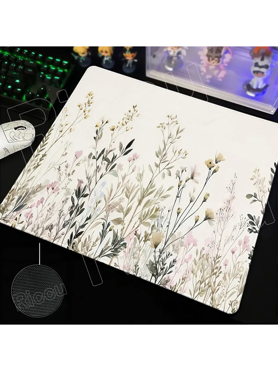 Riccu Коврик для мыши ретро-цветы 350x250MM, Flower-8