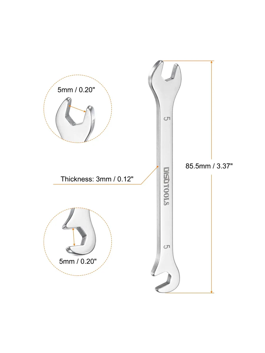 Рожковые ключи 5-11 мм 2pcs, 5mm