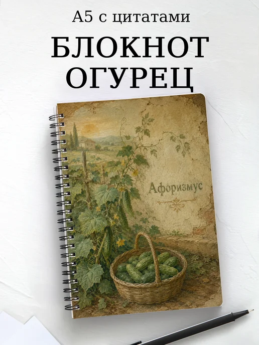 Блокнот Огурец с мотивирующими цитатами