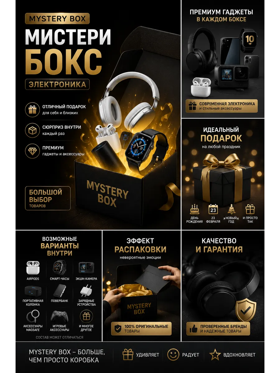 Мистери бокс электроника Mystery box Сюрприз