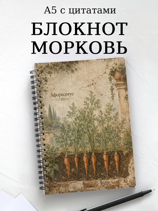 Блокнот Морковь с мотивирующими цитатами