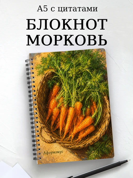 Блокнот Морковь с мотивирующими цитатами