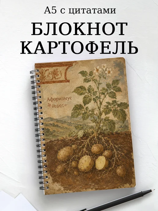 Блокнот Картофель с мотивирующими цитатами