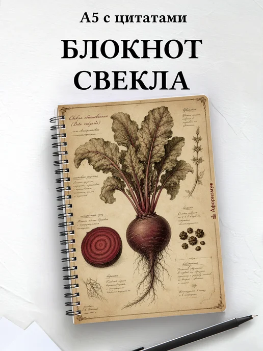 Блокнот Свекла с мотивирующими цитатами