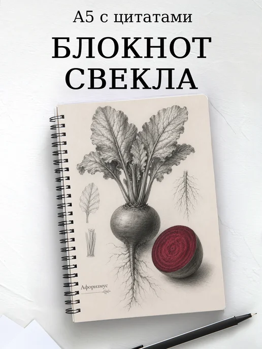 Блокнот Свекла с мотивирующими цитатами
